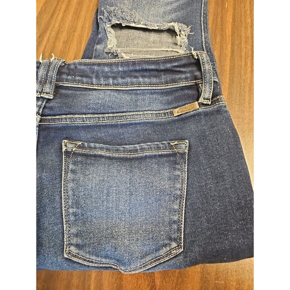 KanCan Estilo Jeans Womens Size 29 #123741 Distressed Crop Dark Wash G1 - Picture 6 of 10